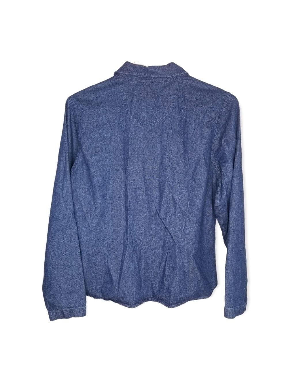 Woolrich Denim Long Sleeve‎ Button Front Top Women's Size L - Picture 2 of 3